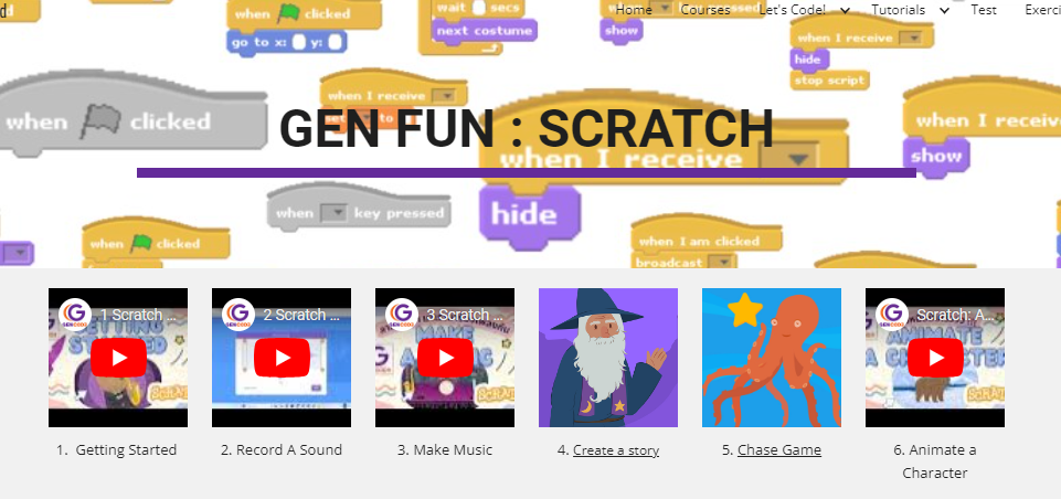 Gen Fun : Scratch Tutorials