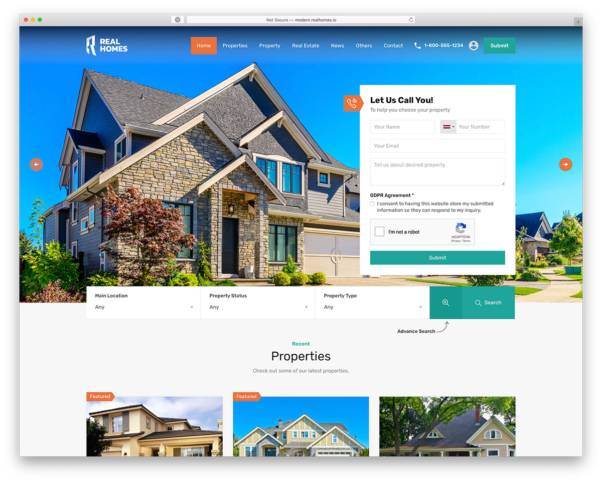 Realestate Website with WordPress